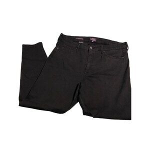 NYDJ Black Ami Skinny 18W Lift‎ Tuck Technology Pockets Zip Front